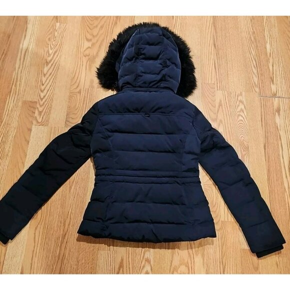 ZARA Black Wind Protection Down Puffer Jacket Winter Coat Size XS EUC - Picture 3 of 13